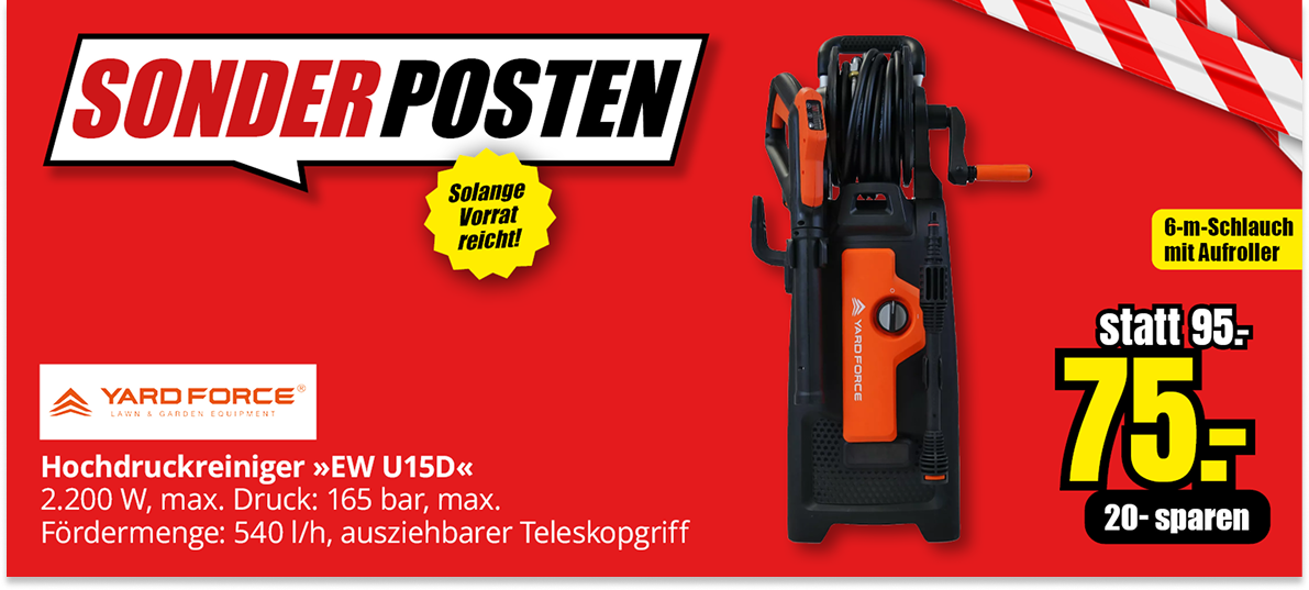 SONDER POSTEN - Hochdruckreiniger »EW U15D« statt 95.- 75.-